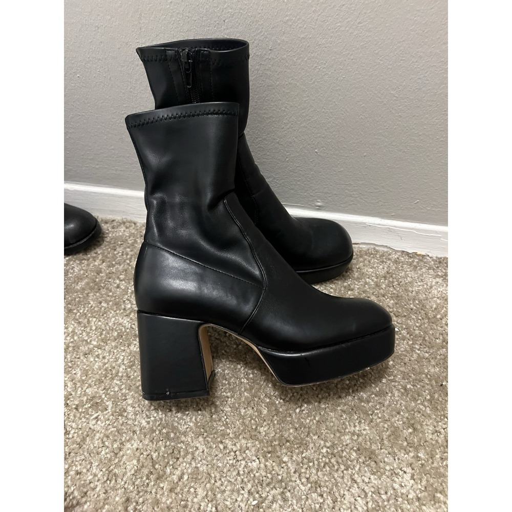 Silent D Platform Otto Boot Black Pull On Ankle Boot For Anthropologie sz 6 - Picture 6 of 11